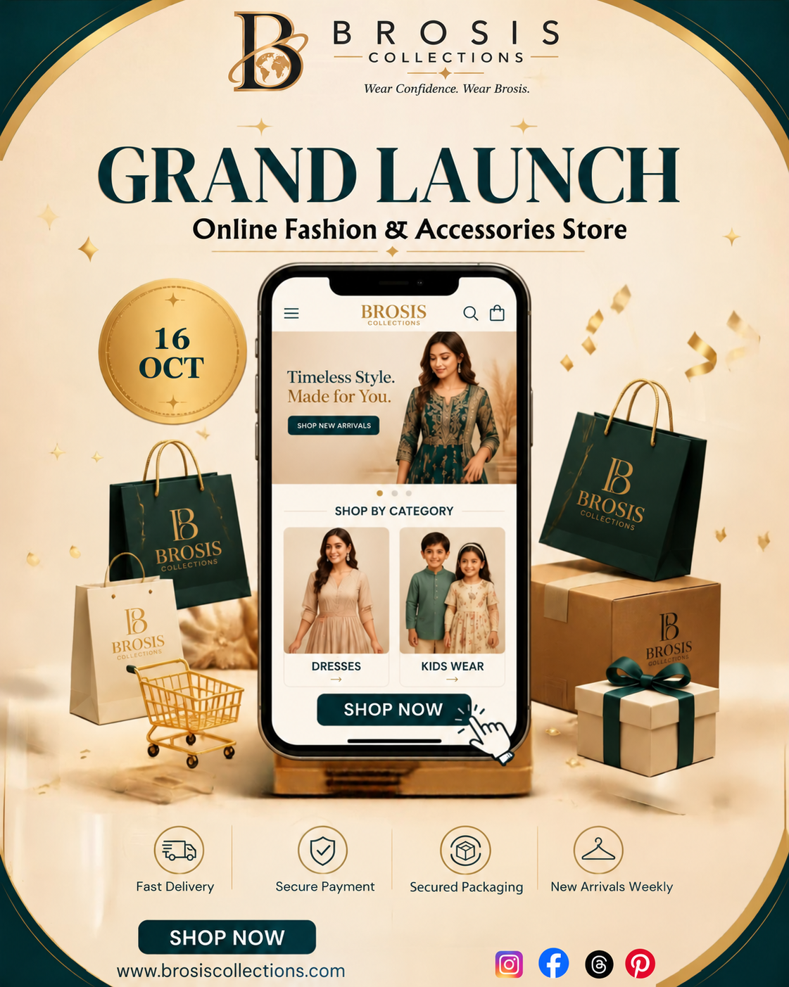 Brosiscollections Grand Launch poster